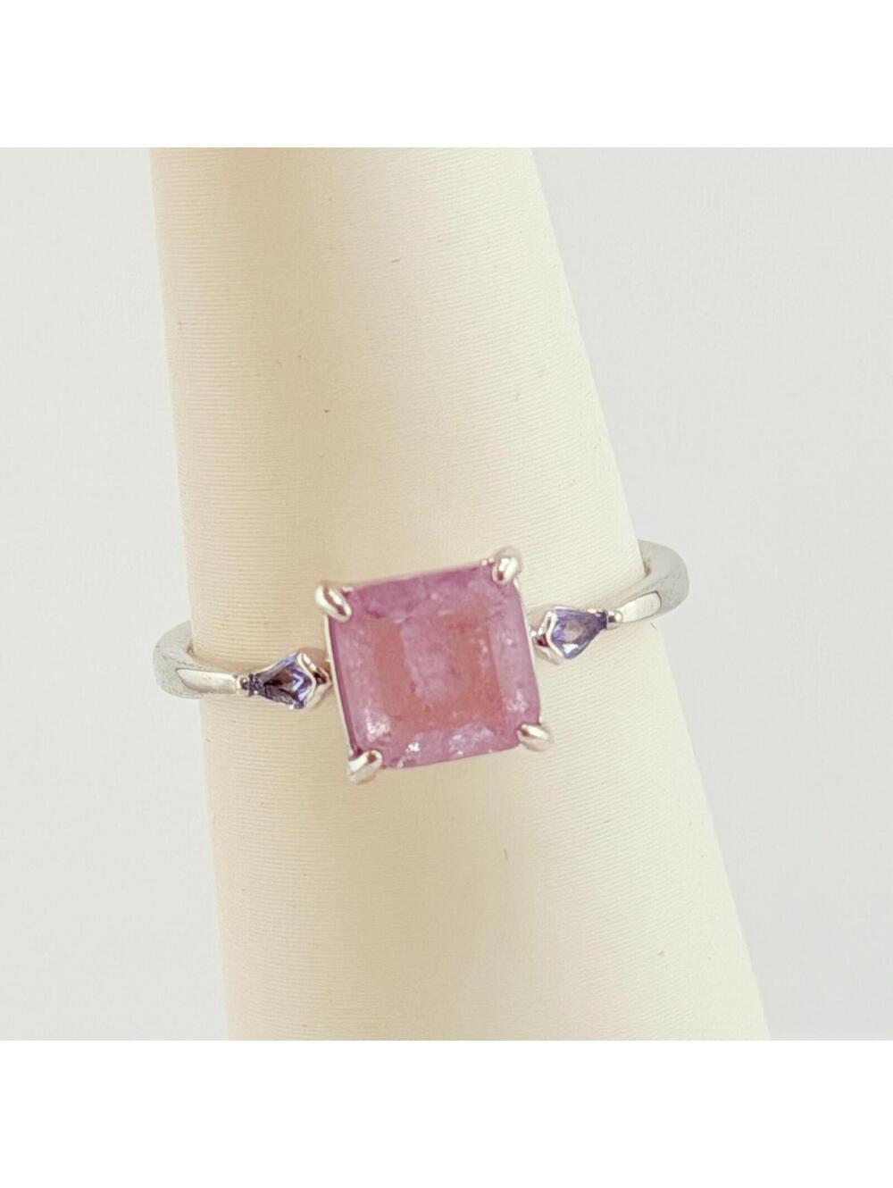 Bomb Party 1 Ring Sz 8 from "Joanna Lily" Purple Kunzite +Quartz on Rhodium